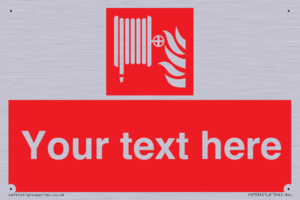 Custom Fire hose reel Sign